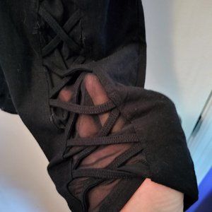 Black Torrid crisscross Leggings size 3
